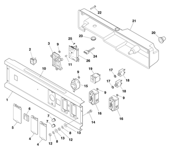 Control Panel Diagram and Parts List for 030793-00  Briggs and Stratton Generator